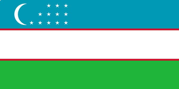 Usbekistan flagg