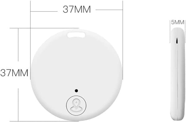 Mini GPS Tracker Trådløs Bluetooth 5.0 Anti-Tabt Enhed Smart Locator Kæledyrs Nøglepung Tracker med Nøglering Sort