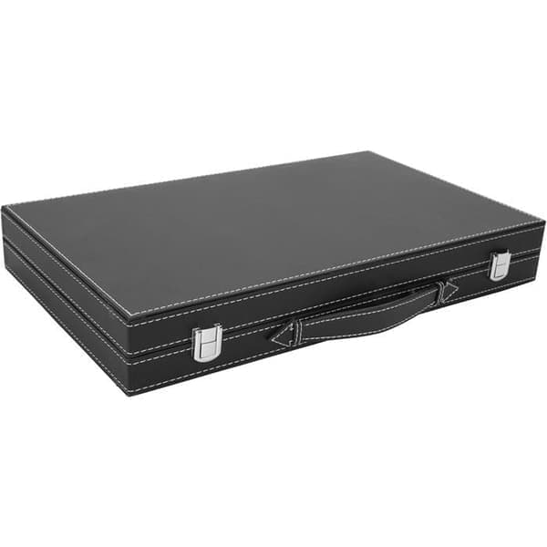 Luksus Backgammon spil 15 tommer 47 cm x 38 cm x 2,7 cm pro. og fritid (sort/hvid/grå) Sort, hvid, grå