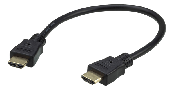 0,3M HDMI 2.0 Kabel M/M 30AWG, sort