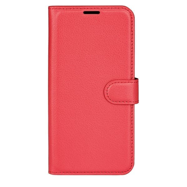 iPhone 17 Cover Litchi Læder Rød