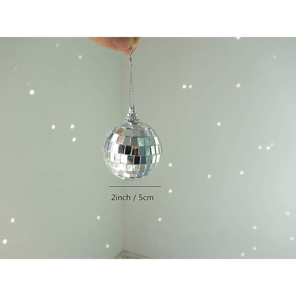 12 stk. Diskokule Dekor Speilkule Ornamenter for Fest