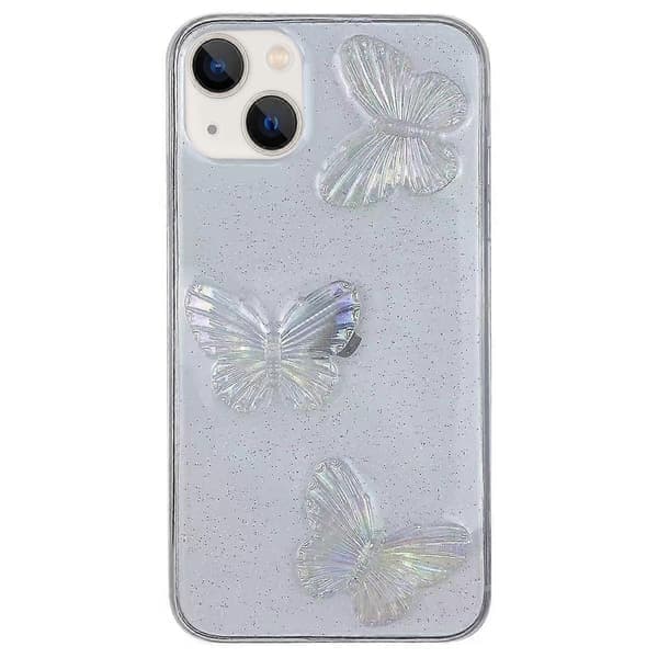 Sommerfugl TPU-telefondeksel til iPhone 15