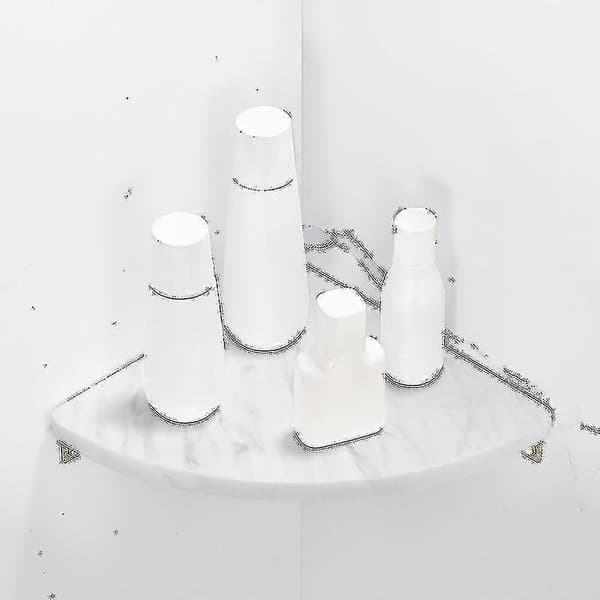 1 st Marmor Aluminium Triangulär Hylla - Hörn Hylla för Badrum, Väggmonterad, Duschrum