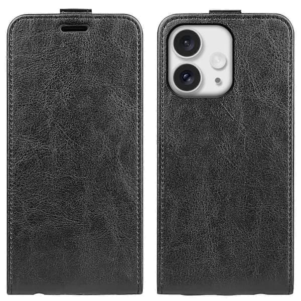 Apple iPhone 16 Pro -läppäkotelo, suojakuori, musta