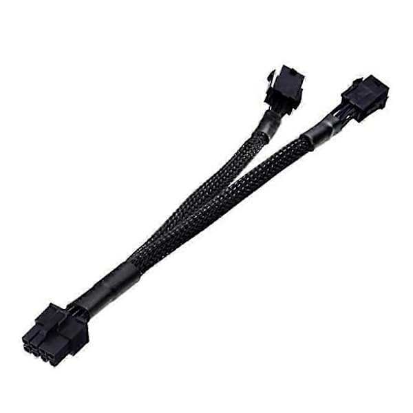 GPU-strømadapterkabel, dobbelt 6-benet hun til 8-benet han PCIe-adapterkabel