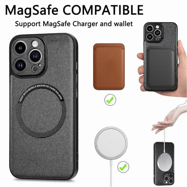Etui til iPhone X / 11/12/13/14 Magnetisk Ensfarget Finhull Anti-fall Etui til iPhone 14 Pro Max