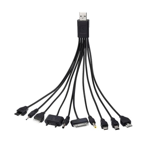 10-i-1 multiladerkabel, universell datakabel for eldre mobile enheter