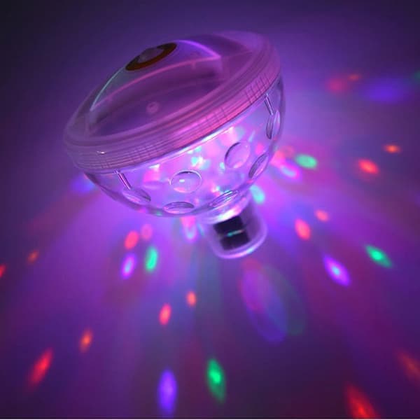 Flydende undervands LED-glød Disco-lys show til pool spa-lampe