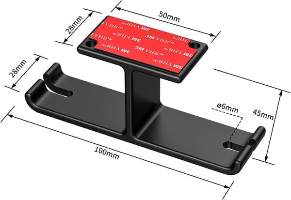 Gaming Headset Stand, New Bee Dobbelt Headset Stand - Universal 2-vejs Installation Headset Stand til Alle Hovedtelefoner - Kabelopbevaring
