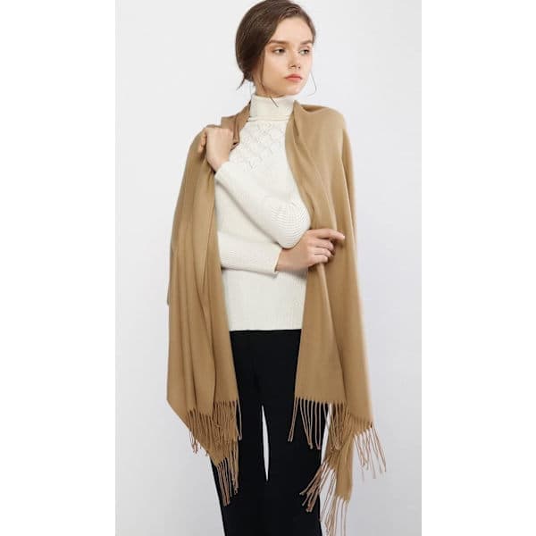 Pashmina sjal og wrap til kvinder, blødt vinterbryllupssjal til kvinder, elegant varm wrap kamel Kamel Camel