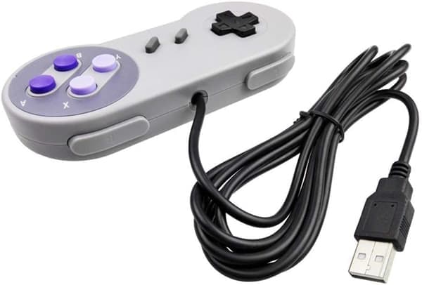 2-pak USB-controller til Super NES SNES, USB Famicom Controller Joypad Gamepad til bærbar Windows PC/MAC/Raspberry Pi Lilla Purple