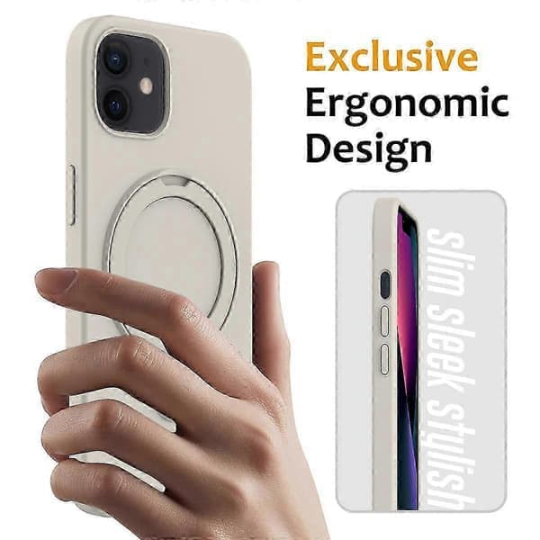 Magnetisk deksel til iPhone 11 med ringstativ PC+silikon, fallsikkert telefondeksel stil A stil A Style A