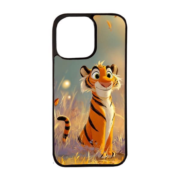 Søt tegneserie tiger iPhone 14 mobildeksel