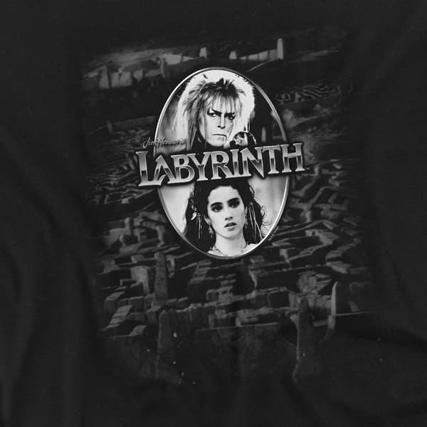 Labyrinth Unisex Voksen Labyrint T-Shirt S Sort Sort S S