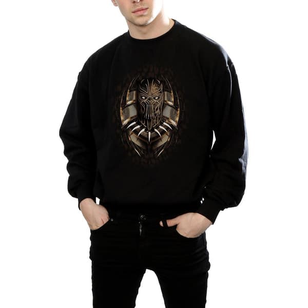 Marvel Herre Black Panther Gold Killmonger Genser S Svart S Black S