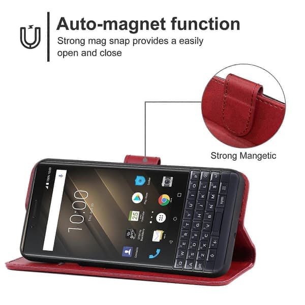 Nahkakotelo Blackberry KEY2 Punainen Red