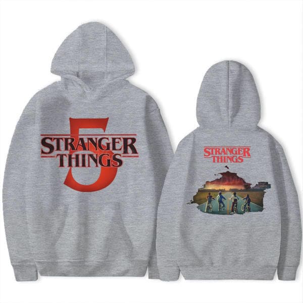 Stranger Things 5 Hættetrøje – Unisex – Varm fleeceforet sweatshirt – Efterår/Vinter Sort 1 S Sort 1 S Black 1 S