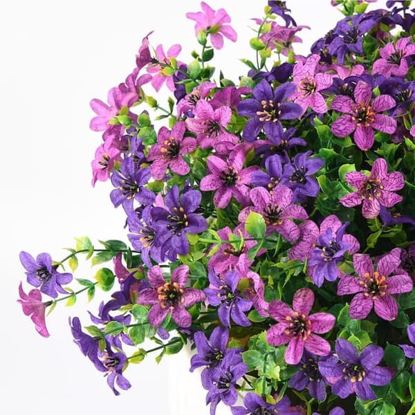 Kunstige hængeblomster 2-pak silkepræget eukalyptus til haven lilla