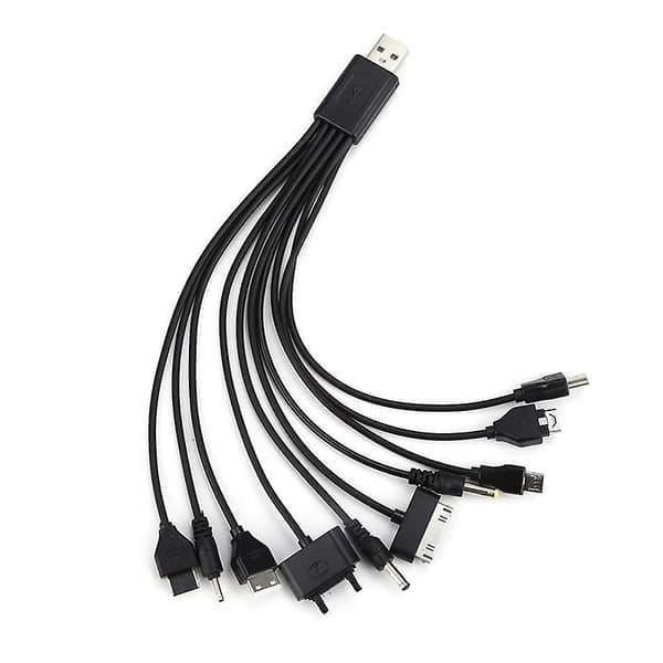 10-i-1 multiladerkabel, universell datakabel for eldre mobile enheter
