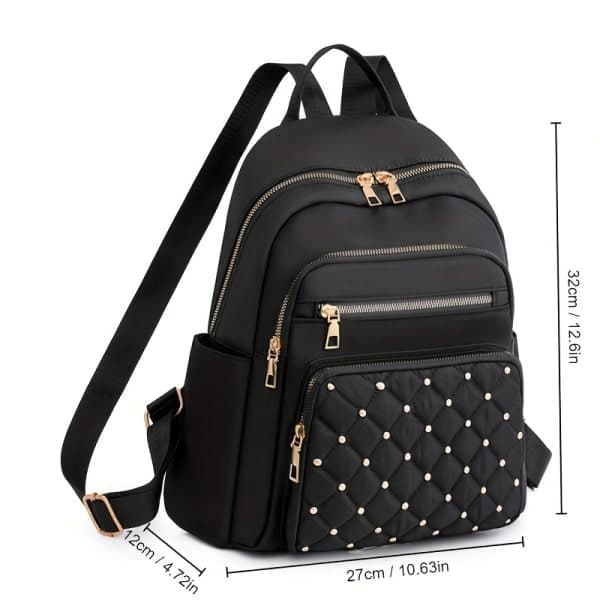 Trykt reisesekk Black
