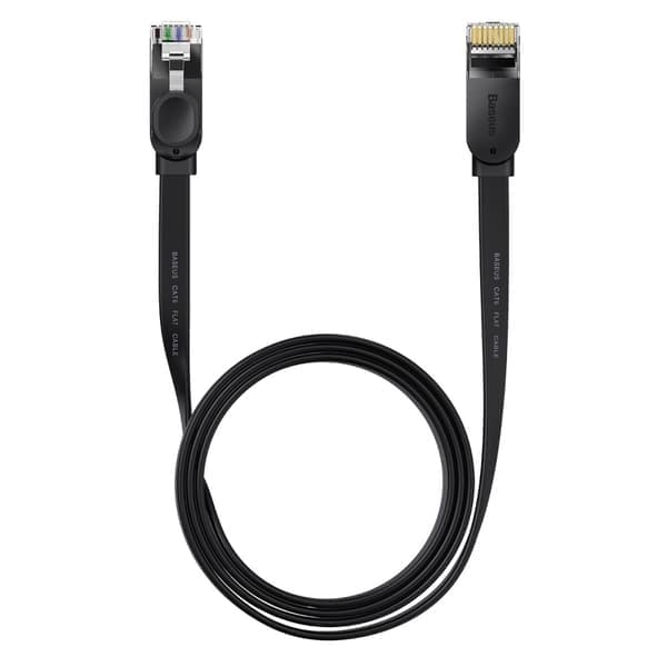 Baseus 1.5m Cat6 Fladt RJ45 Netværkskabel Sort
