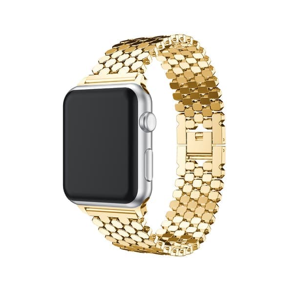 Stilfuldt rustfrit stålbånd til Apple Watch 42mm (3/2/1) Sort