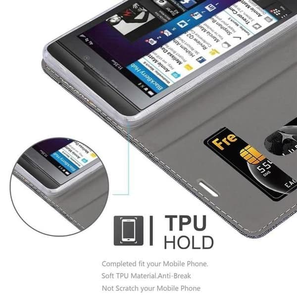 Beskyttelsesetui til Blackberry Z10 i GRÅ SORT MØRKEGRÅ