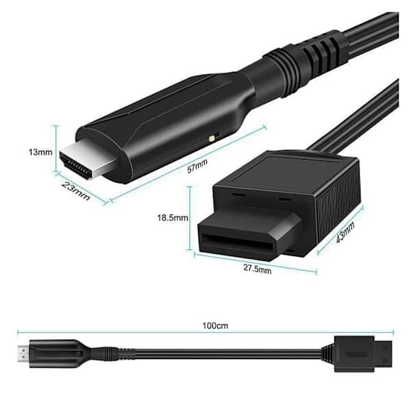 Wii til HDMI-konverter, Wii 2 HDMI-kabel til Full HD-videospildisplay