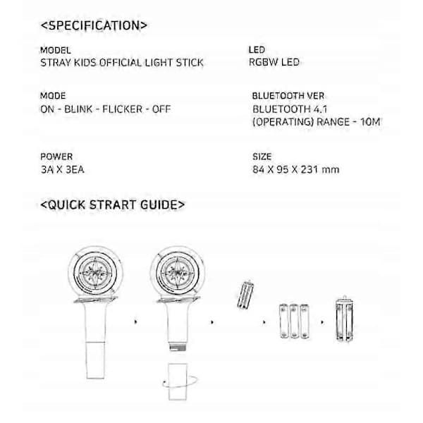 Lightstick Stray Kids understøtter Bluetooth