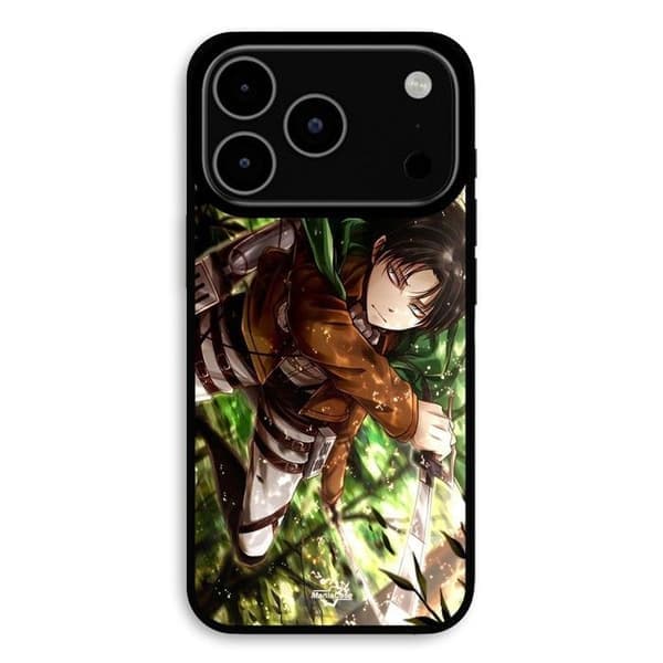 Cover til iPhone 17 Pro Attack on Titan Levi Ackerman Maniacase Sort
