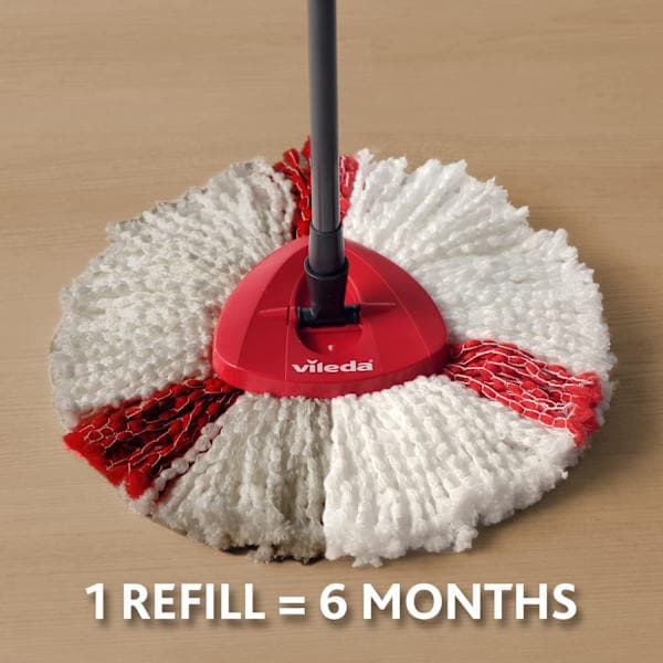 2-i-1 Spin Moppe Refill, 2-pak Turbo 2-i-1 Moppehoved Erstatninger, Passer til alle Vileda Turbo Mopper