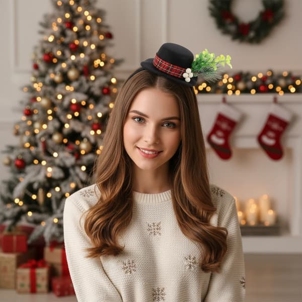 Julefrokost Hårbånd Stofhat Rekvisitter Til Kvinder Mænd Børn Begivenhed Stil 1 Style 1