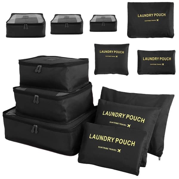 Kuffert Organizer - 6 dele - Rejsetasker Sort black