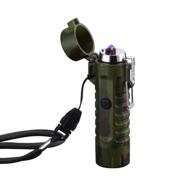 Vanntett lighter Dobbelbue Utendørs USB Oppladbar Elektrisk