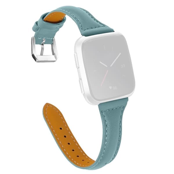 Fitbit Versa 2 / Versa Lite / Versa enkel ekte lærreim - Blå Blå