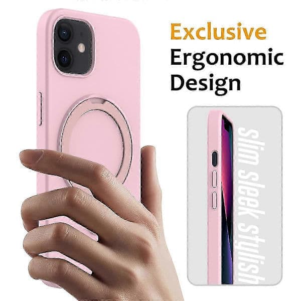 Magnetisk deksel til iPhone 11 med ringstativ PC+silikon støtsikkert telefondeksel stil E Style E