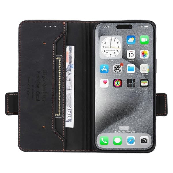 Lædertelefoncover til iPhone 16 Pro
