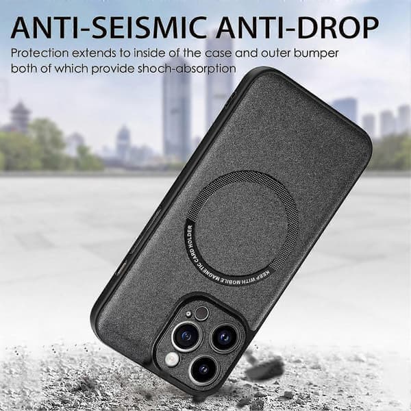 Etui til iPhone X / 11/12/13/14 Magnetisk Ensfarget Finhull Anti-fall Etui til iPhone 14 Pro Max