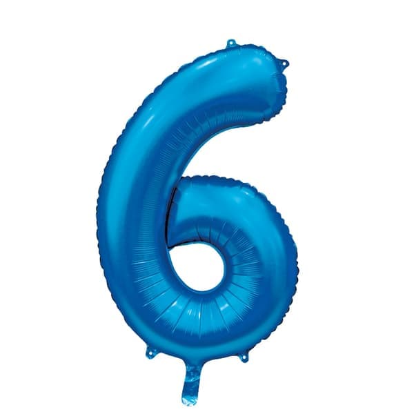 Ballon Nummer 6 Blå 86 cm Blå