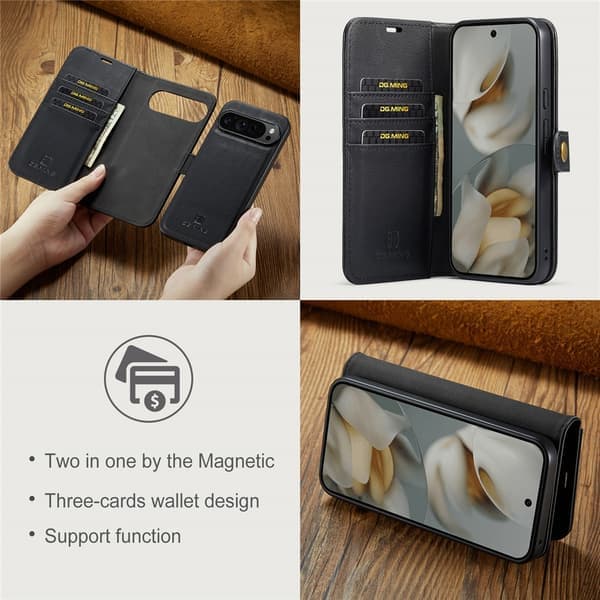 DG.MING 2-i-1 Magnet Pung Google Pixel 10 Pro XL Sort