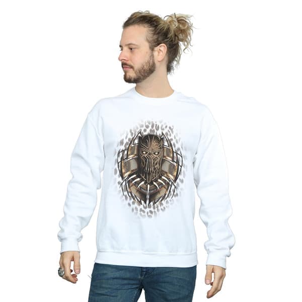 Marvel Herre Black Panther Gold Killmonger Sweatshirt M Hvit Hvit M White M