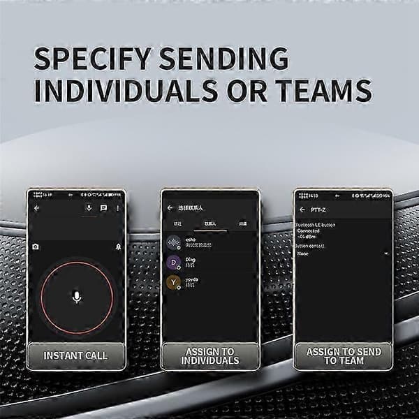 Egnet for trådløs Bluetooth PTT e-kontrollknapp med justerbar stropp for Zello IOS Android Smar-FO SHAN RAN WANG