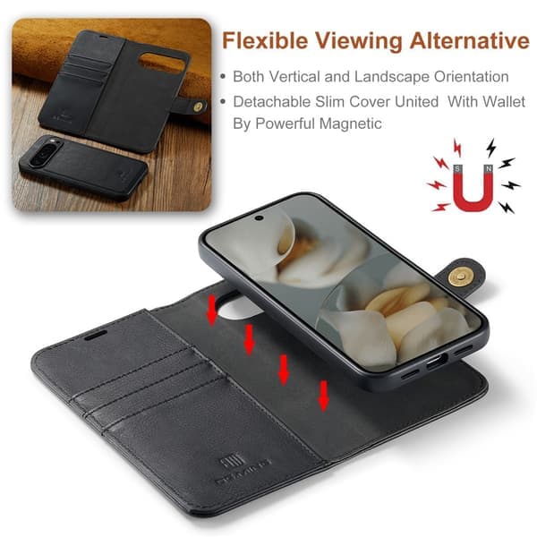 DG.MING 2-i-1 Magnet Pung Google Pixel 10 Pro XL Sort
