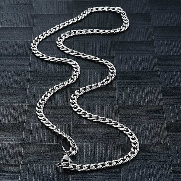 Silverhalsband Pansarlänk Silver 5mm