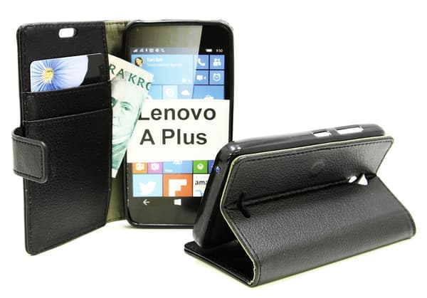 Standcase Lompakko Lenovo A Plus (A1010a20) Musta