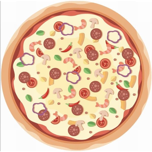 Pizza-Design Strand Sjal: Multifunktionel & Letvægts MultiFarve Nr. 9 Nr. 9