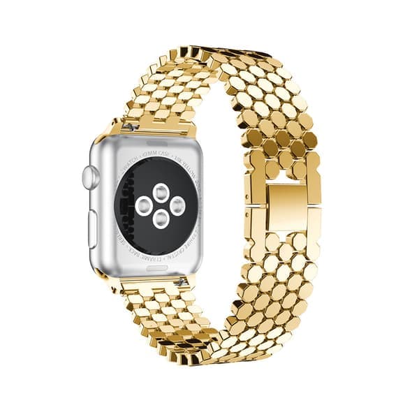 Stilfuldt rustfrit stålbånd til Apple Watch 42mm (3/2/1) Sort