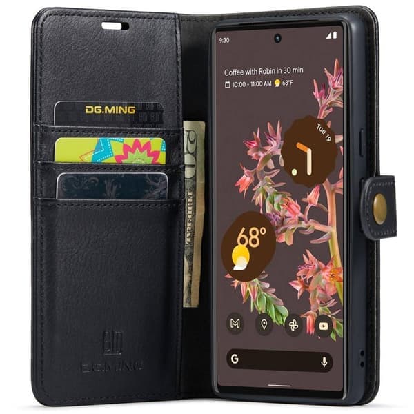 DG.MING 2 i 1 Pung Etui til Google Pixel 7 Sort