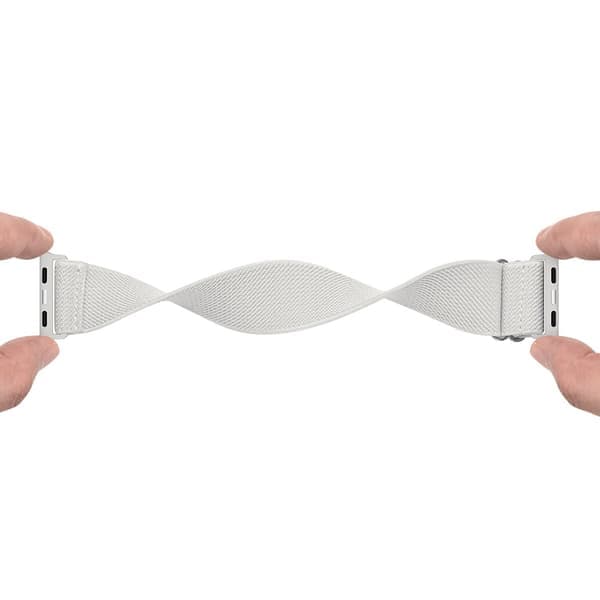 Elastisk nylonrem Apple Watch Ultra 3 49mm Hvit